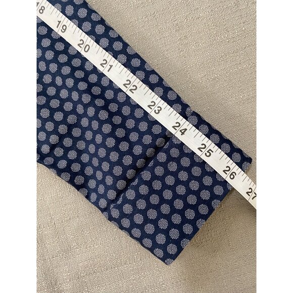 Ted Baker Mens Polka Dot Button-Up Shirt Size 4 Navy Blue Long Sleeve Cotton - Picture 14 of 15